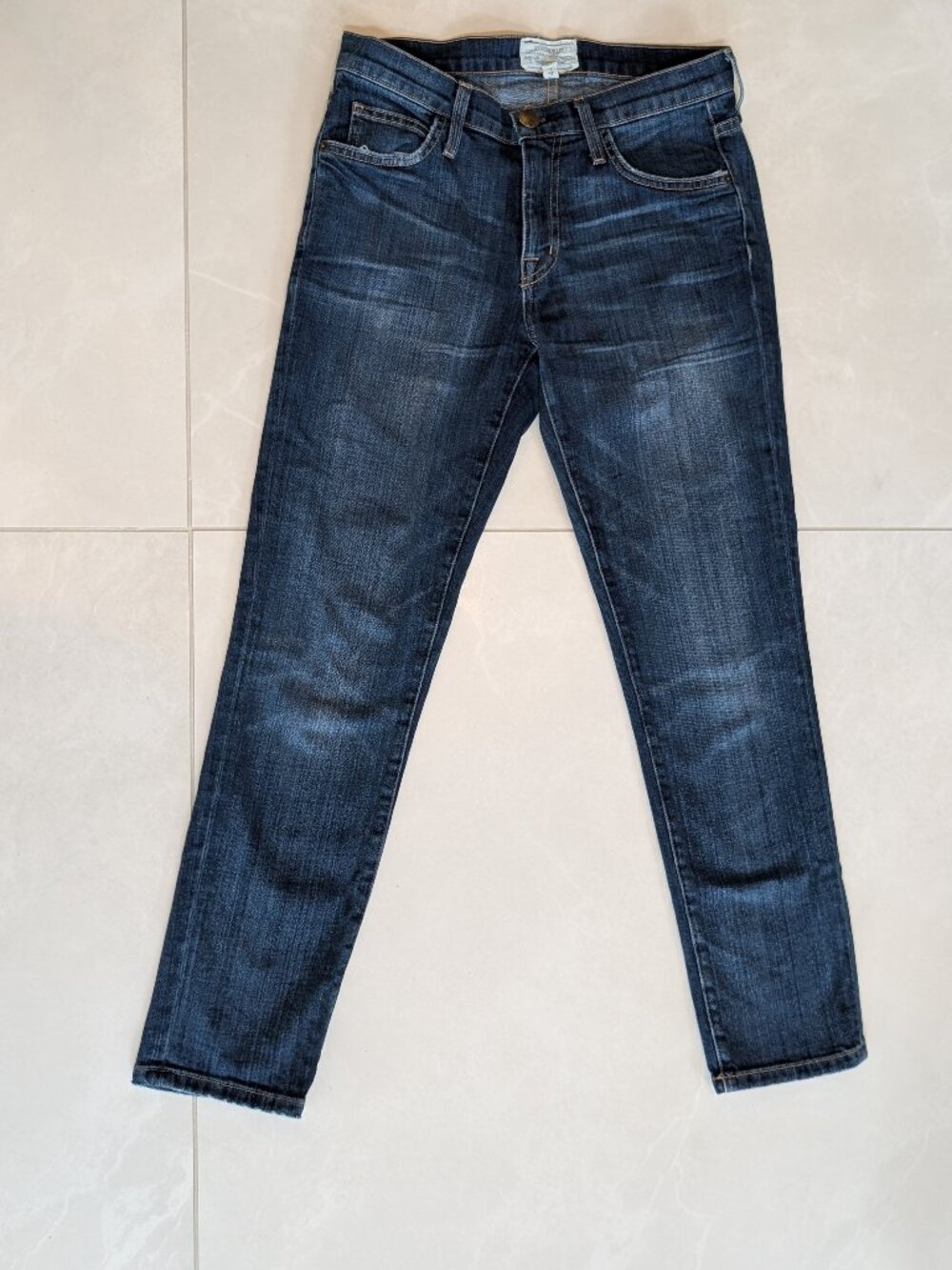 CURRENT/ELLIOTT The Fling Slim Boyfriend Jeans in Loved Wash Womens Size 24